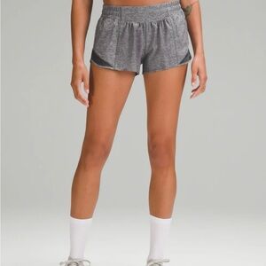 Lululemon Grey Hotty Hot 2.5” Low-Rise Lined Shorts